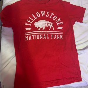 red yellowstone National park shirt